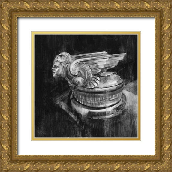 Harper, Ethan 20x20 Gold Ornate Wood Framed with Double Matting Museum Art Print Titled - Vintage Hood Ornament I