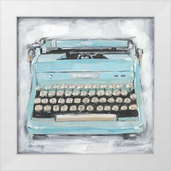 Harper, Ethan 20x20 White Modern Wood Framed Museum Art Print Titled - Vintage Typewriter III