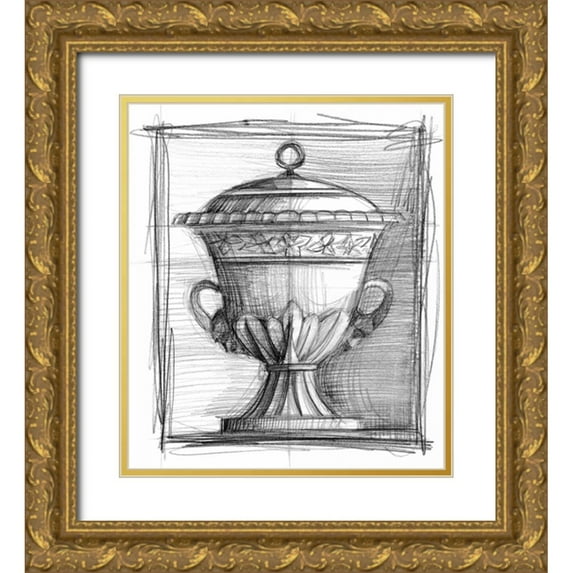 Harper, Ethan 20x23 Gold Ornate Wood Framed with Double Matting Museum Art Print Titled - Classical Elements I