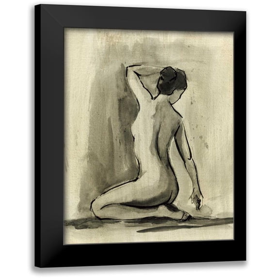 Harper, Ethan 20x24 Black Modern Framed Museum Art Print Titled - Sumi-e Figure I