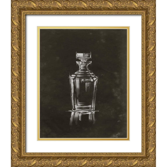 Harper, Ethan 20x24 Gold Ornate Wood Framed with Double Matting Museum Art Print Titled - Crystal Barware IV
