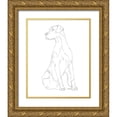 thumbnail image 1 of Harper, Ethan 20x24 Gold Ornate Wood Framed with Double Matting Museum Art Print Titled - Dog Contour II, 1 of 4