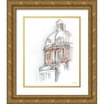 thumbnail image 1 of Harper, Ethan 20x24 Gold Ornate Wood Framed with Double Matting Museum Art Print Titled - European Watercolor Sketches III, 1 of 4