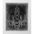 thumbnail image 1 of Harper, Ethan 20x24 White Modern Wood Framed Museum Art Print Titled - Chalkboard Chandelier Sketch I, 1 of 4