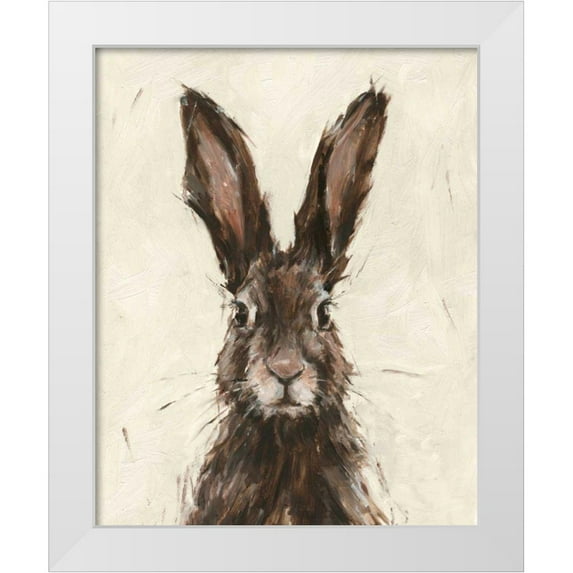 Harper, Ethan 20x24 White Modern Wood Framed Museum Art Print Titled - European Hare I