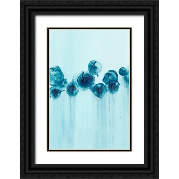 Harper, Ethan 23x32 Black Ornate Wood Framed with Double Matting Museum Art Print Titled - Abstract Wildflowers II