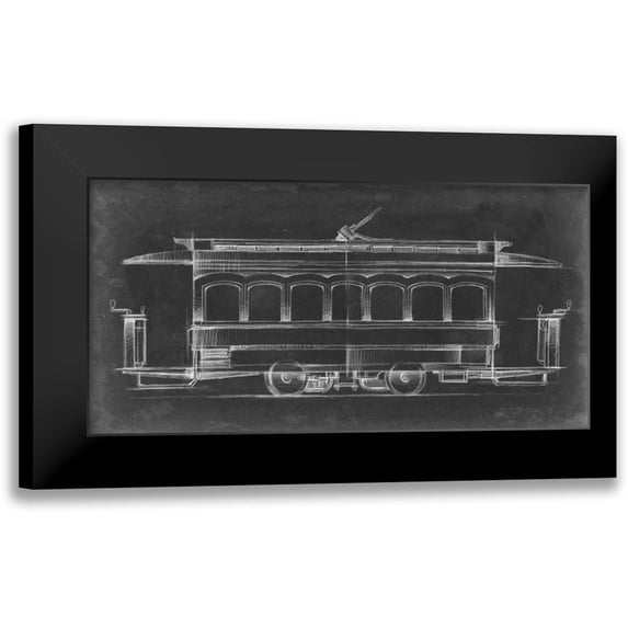 Harper, Ethan 24x14 Black Modern Framed Museum Art Print Titled - Vintage Streetcar II