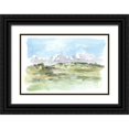thumbnail image 1 of Harper, Ethan 24x17 Black Ornate Wood Framed with Double Matting Museum Art Print Titled - Mountain Watercolor I, 1 of 4