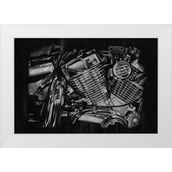 Harper, Ethan 24x17 White Modern Wood Framed Museum Art Print Titled - Polished Chrome I