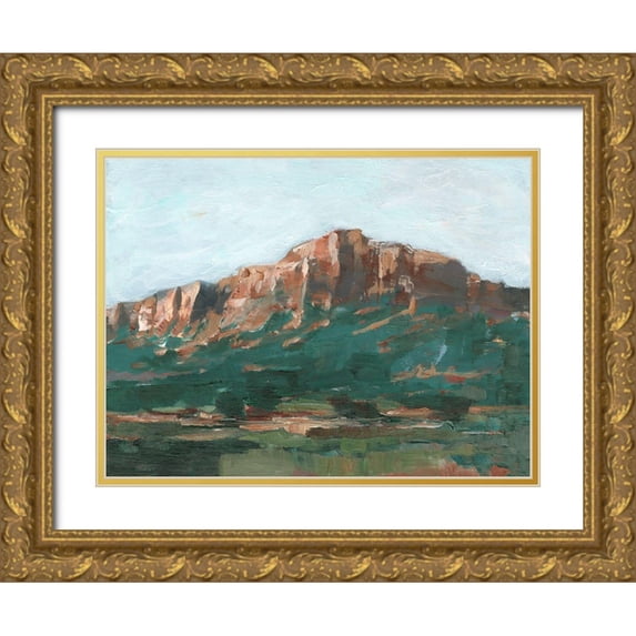 Harper, Ethan 24x19 Gold Ornate Wood Framed with Double Matting Museum Art Print Titled - Heading West II