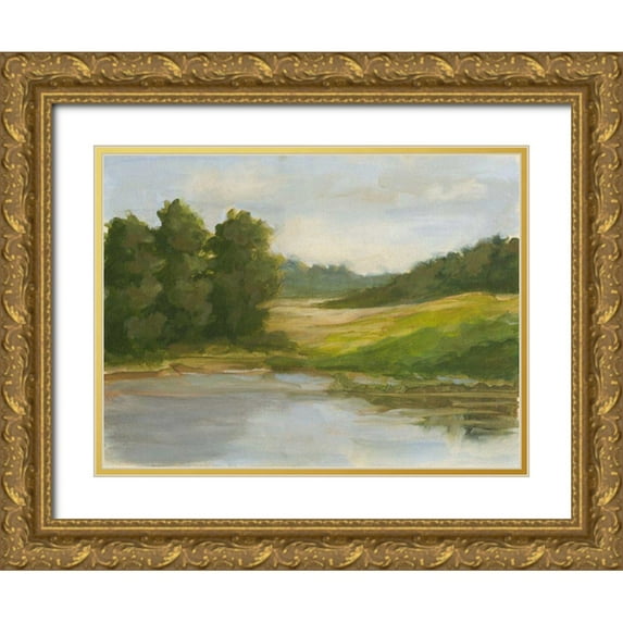 Harper, Ethan 24x19 Gold Ornate Wood Framed with Double Matting Museum Art Print Titled - Spring Light IV