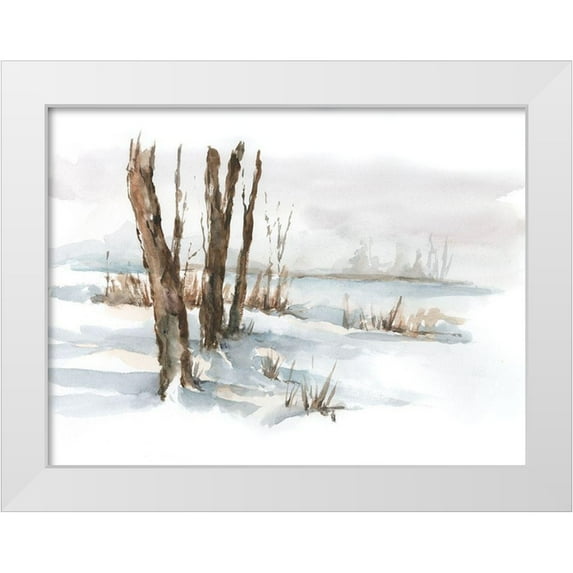 Harper, Ethan 24x19 White Modern Wood Framed Museum Art Print Titled - First Snowfall II