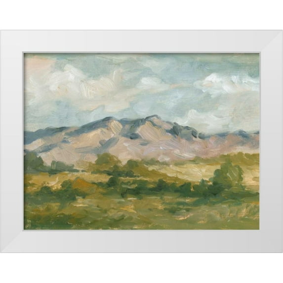 Harper, Ethan 24x19 White Modern Wood Framed Museum Art Print Titled - Impasto Landscape I