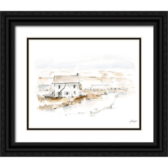 Harper, Ethan 24x20 Black Ornate Wood Framed with Double Matting Museum Art Print Titled - Neutral Farmhouse I