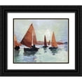 thumbnail image 1 of Harper, Ethan 24x20 Black Ornate Wood Framed with Double Matting Museum Art Print Titled - Sunset Harbor I, 1 of 4