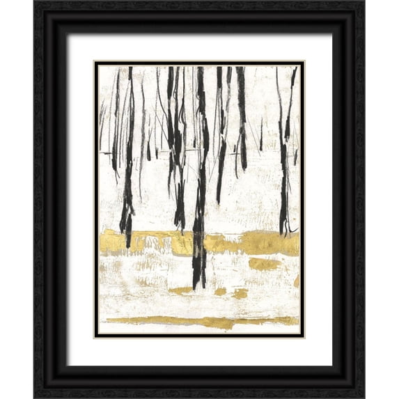 Harper, Ethan 25x32 Black Ornate Wood Framed with Double Matting Museum Art Print Titled - Gilded Winter II