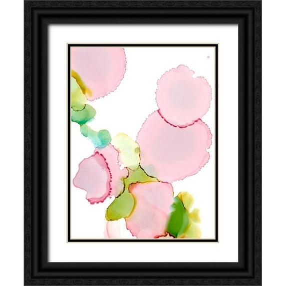 Harper, Ethan 25x32 Black Ornate Wood Framed with Double Matting Museum Art Print Titled - Pink Pop II