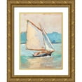 thumbnail image 1 of Harper, Ethan 25x32 Gold Ornate Wood Framed with Double Matting Museum Art Print Titled - Contemporary Yacht II, 1 of 4
