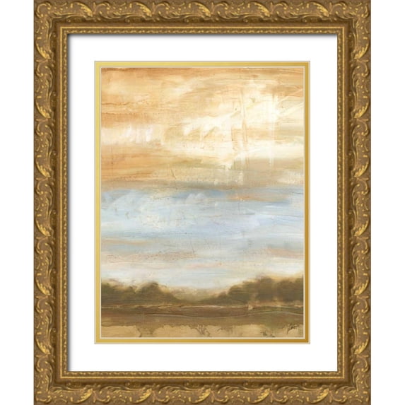 Harper, Ethan 25x32 Gold Ornate Wood Framed with Double Matting Museum Art Print Titled - Morning Sky I