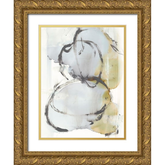 Harper, Ethan 25x32 Gold Ornate Wood Framed with Double Matting Museum Art Print Titled - Swirled I