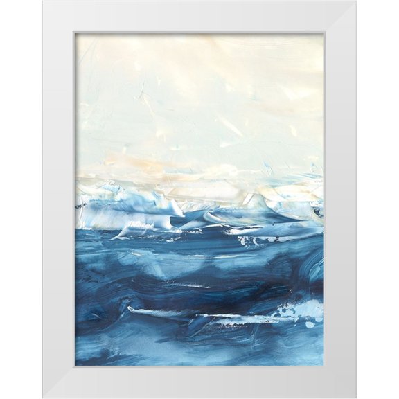 Harper, Ethan 25x32 White Modern Wood Framed Museum Art Print Titled - Wave after Wave II