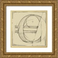 thumbnail image 1 of Harper, Ethan 26x26 Gold Ornate Wood Framed with Double Matting Museum Art Print Titled - Drafting Symbols VII, 1 of 4