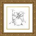 thumbnail image 1 of Harper, Ethan 26x26 Gold Ornate Wood Framed with Double Matting Museum Art Print Titled - Drum Sketch, 1 of 4