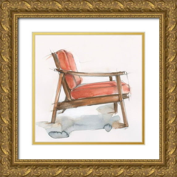 Harper, Ethan 26x26 Gold Ornate Wood Framed with Double Matting Museum Art Print Titled - Retro Comfort III