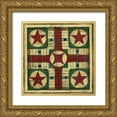 thumbnail image 1 of Harper, Ethan 26x26 Gold Ornate Wood Framed with Double Matting Museum Art Print Titled - Antique Parcheesi, 1 of 4
