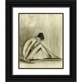 thumbnail image 1 of Harper, Ethan 26x32 Black Ornate Wood Framed with Double Matting Museum Art Print Titled - Sumi-e Figure III, 1 of 4