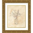 thumbnail image 1 of Harper, Ethan 26x32 Gold Ornate Wood Framed with Double Matting Museum Art Print Titled - Antique Pastel Floral II, 1 of 4