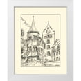 thumbnail image 1 of Harper, Ethan 26x32 White Modern Wood Framed Museum Art Print Titled - BandW Sketches of Downtown II, 1 of 4