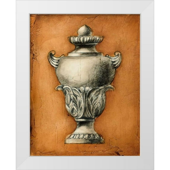 Harper, Ethan 26x32 White Modern Wood Framed Museum Art Print Titled - Stone Vessel II