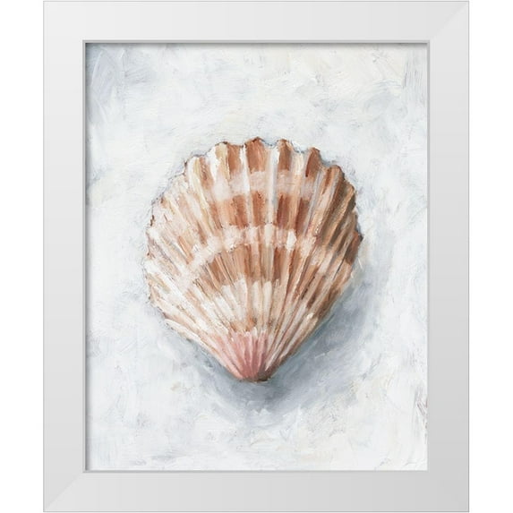 Harper, Ethan 26x32 White Modern Wood Framed Museum Art Print Titled - White Shell Study IV