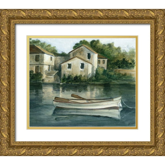 Harper, Ethan 30x26 Gold Ornate Wood Framed with Double Matting Museum Art Print Titled - Stillwaters I