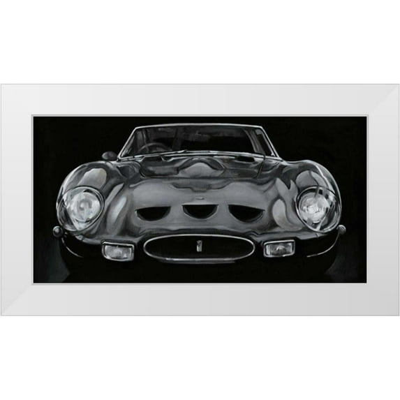 Harper, Ethan 32x18 White Modern Wood Framed Museum Art Print Titled - European Sports Car II
