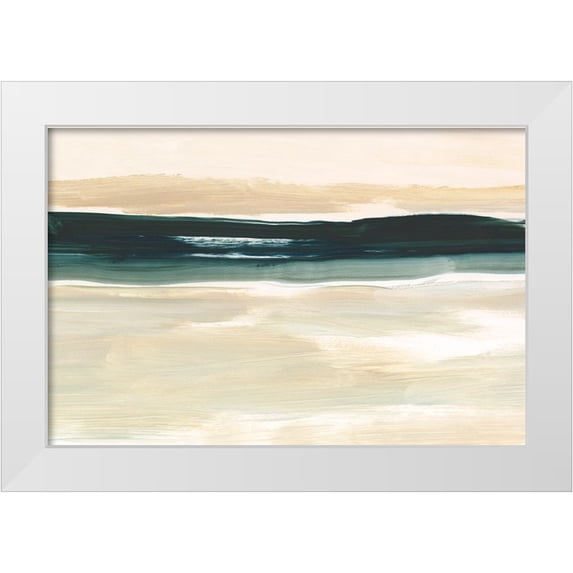 Harper, Ethan 32x23 White Modern Wood Framed Museum Art Print Titled - Sand And Sea II