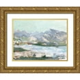 thumbnail image 1 of Harper, Ethan 32x25 Gold Ornate Wood Framed with Double Matting Museum Art Print Titled - Pastel Mountain View I, 1 of 4