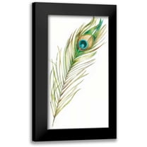 Harper, Ethan 9x14 Black Modern Framed Museum Art Print Titled - Watercolor Peacock Feather II