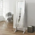 thumbnail image 1 of Posh Living Harper Jewelry Cheval Armoire & Makeup Storage in White, 1 of 9