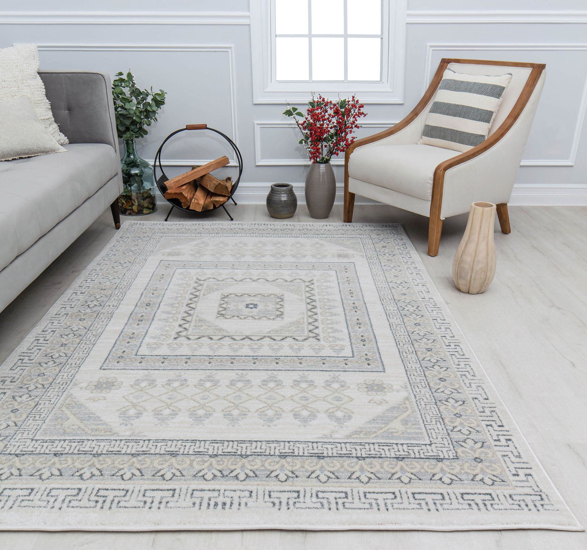 Harper HY40D Perspective Abstract Vintage Beige Area Rug, 2'6" x 8'
