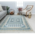 thumbnail image 1 of Harper HY40G Morning Glory Abstract Vintage Gray Area Rug, 2'6" x 4', 1 of 5