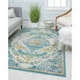 thumbnail image 1 of Harper HY50C Fresh Chicory Transitional Vintage Ivory Area Rug, 5'x7', 1 of 5