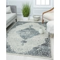 thumbnail image 1 of Harper HY50F Snowdrop Transitional Vintage White Area Rug, 2'6"x8', 1 of 5