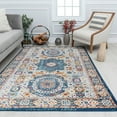 thumbnail image 1 of Harper HY60K Hidden Saphire Abstract Vintage White Area Rug, 5'3" x 7'0", 1 of 5