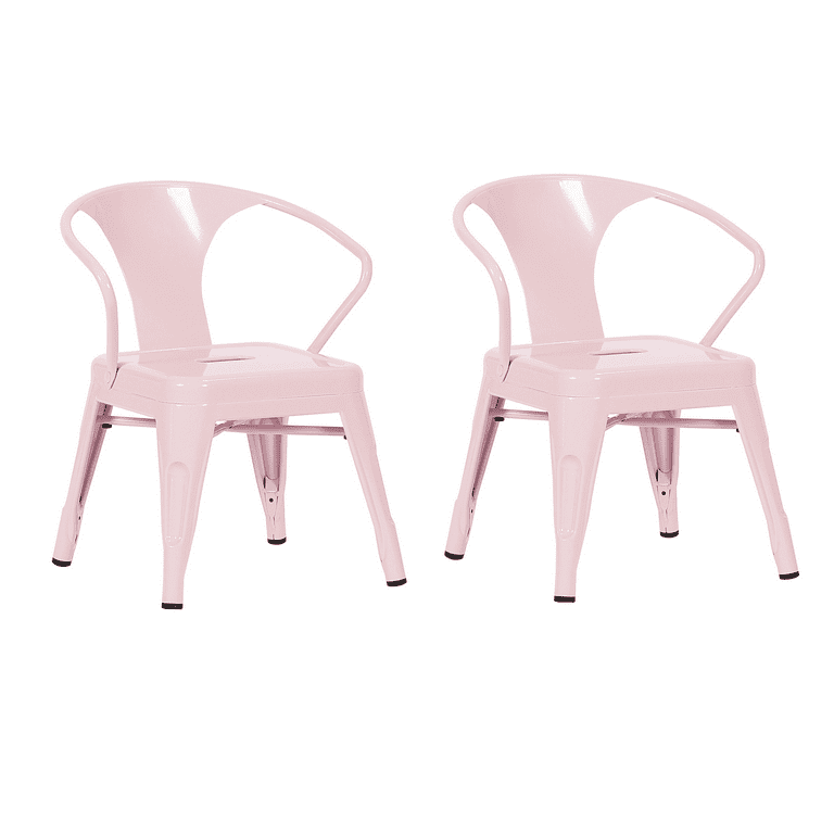 Harper Hudson Kids Metal Activity Chairs Blush Pink Walmart