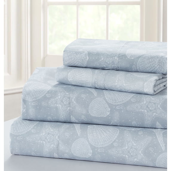 Harper Lane 4-Piece Bed Sheet Set, Queen – Machine Washable, Fade-Resistant