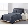 thumbnail image 1 of Harper Lane Carter Box Stitch 3-piece Quilt Set Charcoal King, 1 of 3