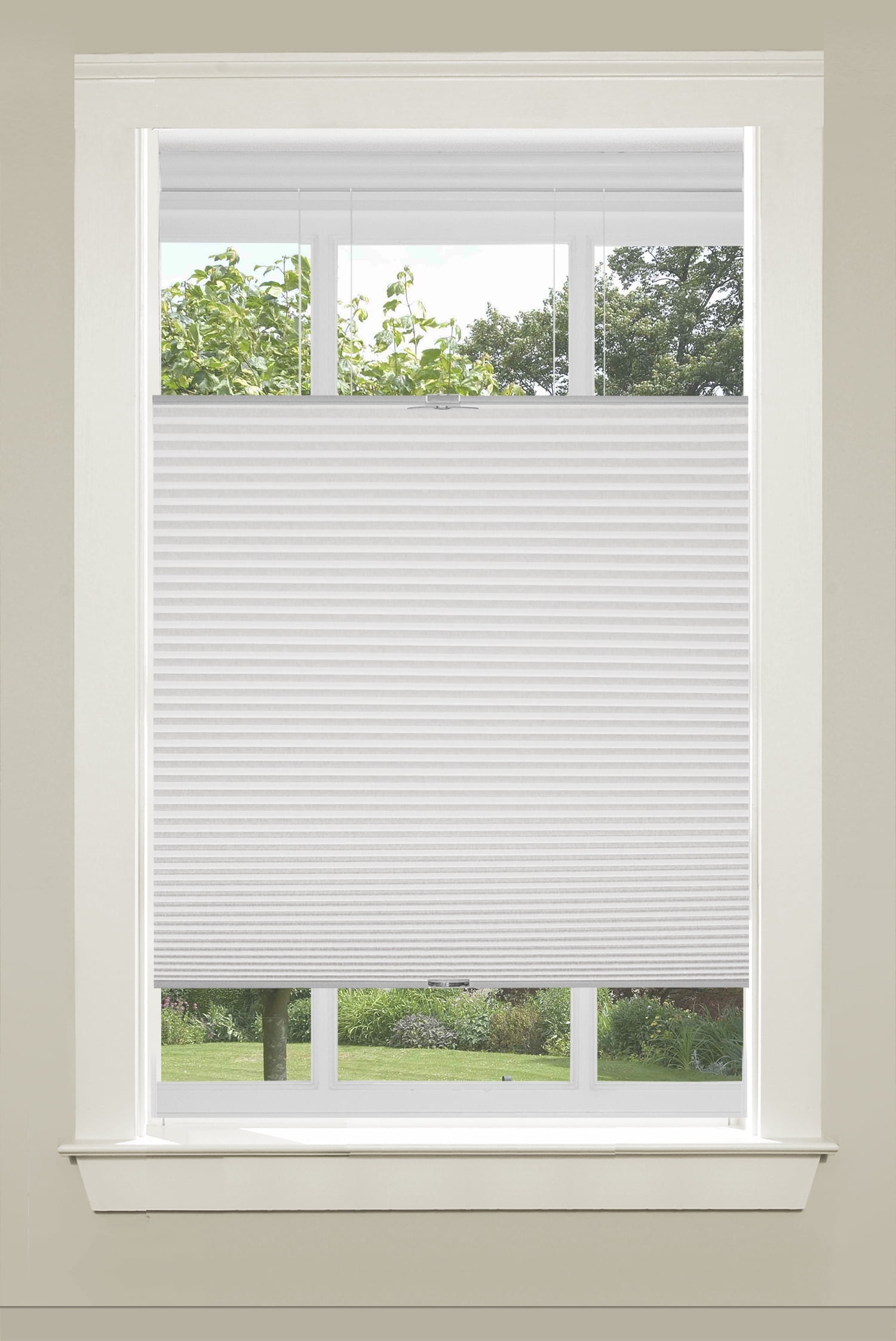 White Cordless Light Filtering Cellular Window Shade 23" x 64"