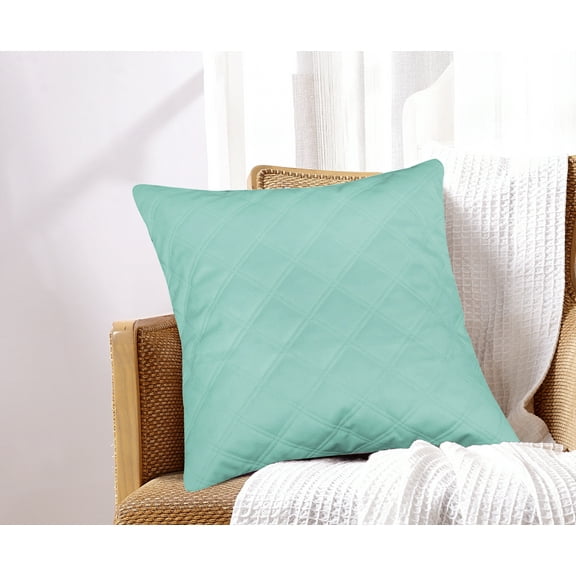 Harper Lane Emerson Velvet Embossed Throw Pillow 18x18 Seafoam